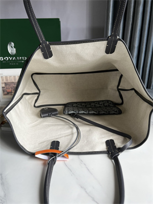 Goyard Saint Louis PM Bag In Goyardine Canvas & Chevroches Calfskin