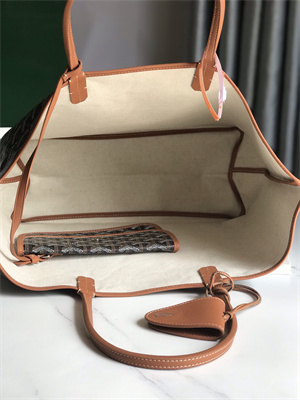 Goyard Saint Louis PM Bag In Goyardine Canvas & Chevroches Calfskin