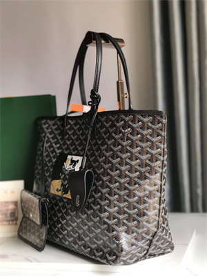 Goyard Saint Louis PM Bag In Goyardine Canvas & Chevroches Calfskin