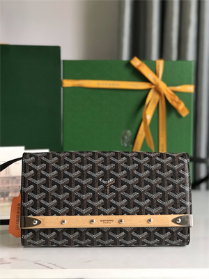 Goyard Monte-Carlo PM Clutch Goyardine Canvas & Cervon Calfskin