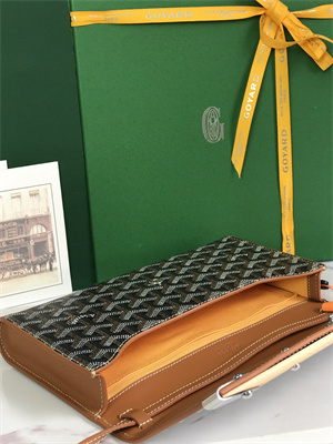 Goyard Monte-Carlo PM Clutch Goyardine Canvas & Cervon Calfskin