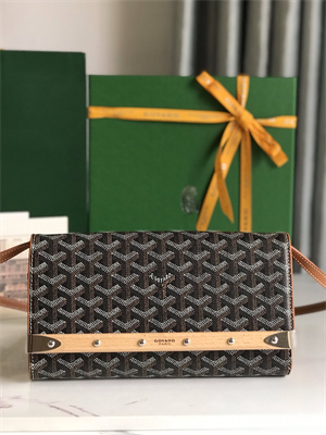 Goyard Monte-Carlo PM Clutch Goyardine Canvas & Cervon Calfskin