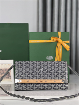 Goyard Monte-Carlo PM Clutch Goyardine Canvas & Cervon Calfskin