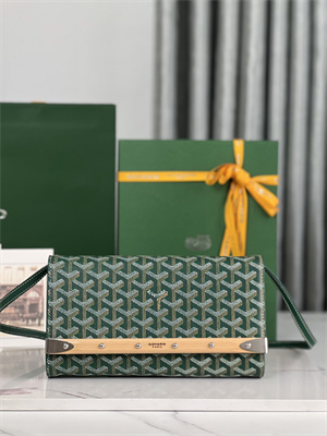Goyard Monte-Carlo PM Clutch Goyardine Canvas & Cervon Calfskin
