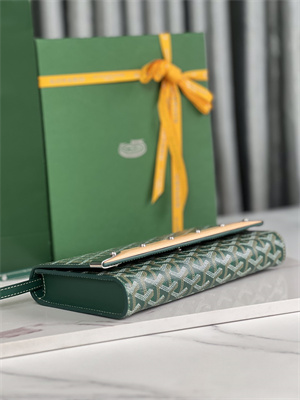 Goyard Monte-Carlo PM Clutch Goyardine Canvas & Cervon Calfskin