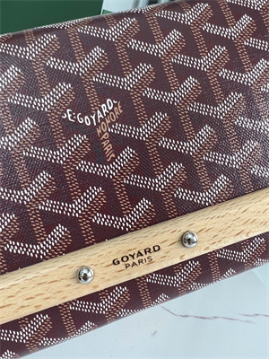Goyard Monte-Carlo PM Clutch Goyardine Canvas & Cervon Calfskin