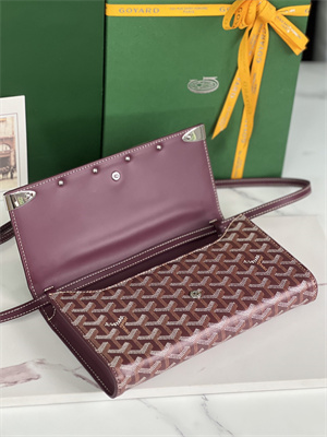 Goyard Monte-Carlo PM Clutch Goyardine Canvas & Cervon Calfskin