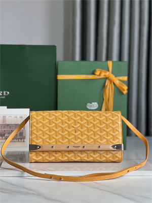 Goyard Monte-Carlo PM Clutch Goyardine Canvas & Cervon Calfskin