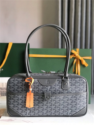Goyard Saint Martin Handbag In Goyardine Canvas & Chevroches Calfskin