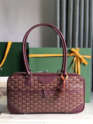 Goyard Saint Martin Handbag In Goyardine Canvas & Chevroches Calfskin