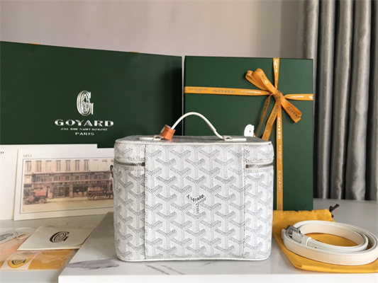 Goyard Muse Vanity Case In Goyardine Canvas & Cervon Calfskin