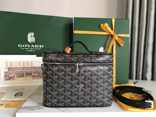 Goyard Muse Vanity Case In Goyardine Canvas & Cervon Calfskin