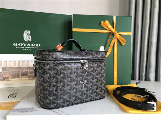 Goyard Muse Vanity Case In Goyardine Canvas & Cervon Calfskin