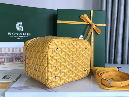 Goyard Muse Vanity Case In Goyardine Canvas & Cervon Calfskin