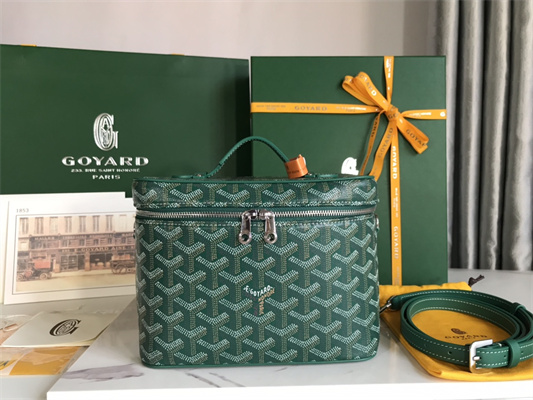 Goyard Muse Vanity Case In Goyardine Canvas & Cervon Calfskin
