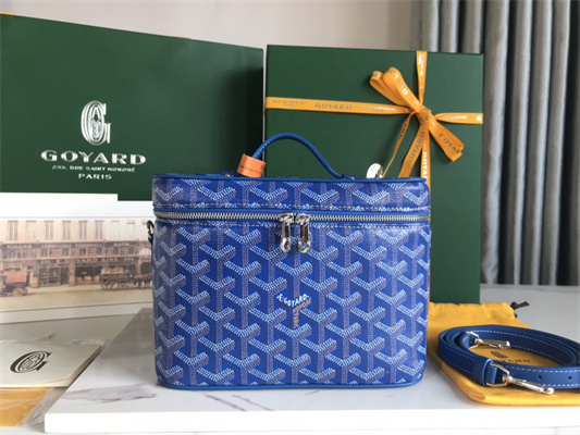 Goyard Muse Vanity Case In Goyardine Canvas & Cervon Calfskin