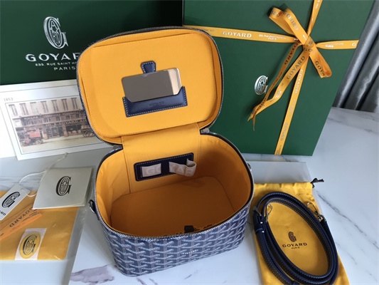 Goyard Muse Vanity Case In Goyardine Canvas & Cervon Calfskin