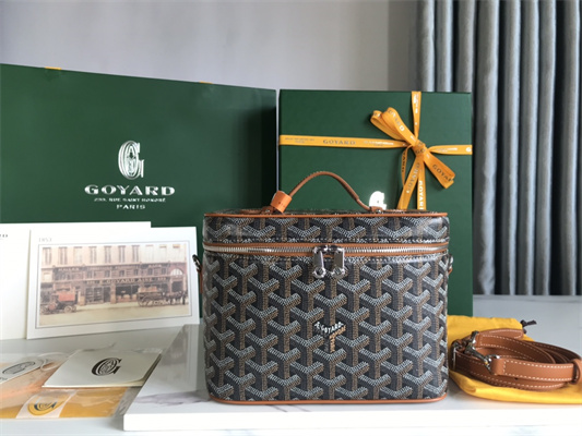 Goyard Muse Vanity Case In Goyardine Canvas & Cervon Calfskin