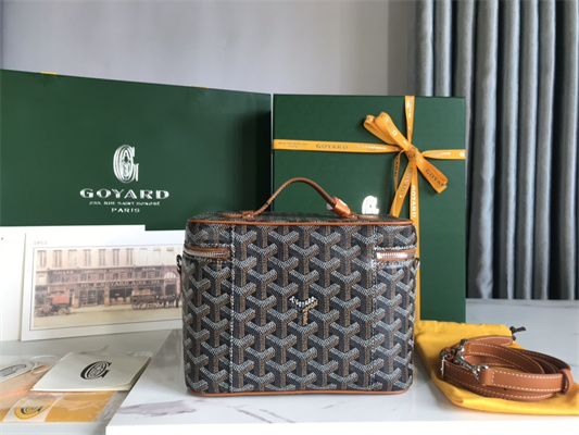 Goyard Muse Vanity Case In Goyardine Canvas & Cervon Calfskin