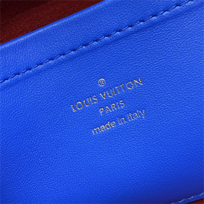 L.V Coussin Pochette Monogram Embossed Lambskin Blue M80743