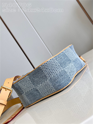 L.V Chess Messenger Damier Denim 3D cotton canvas Blue M40706
