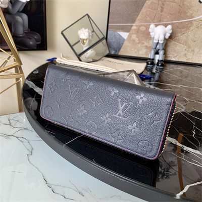 LV  Clémence Wallet Monogram Empreinte Leather Navy M69415