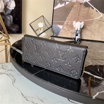 LV  Clémence Wallet Monogram Empreinte Leather Black M60171