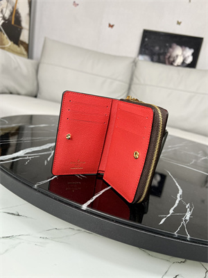 LV  Lou Wallet Damier Ebene Canvas and Smooth Calfskin N81461