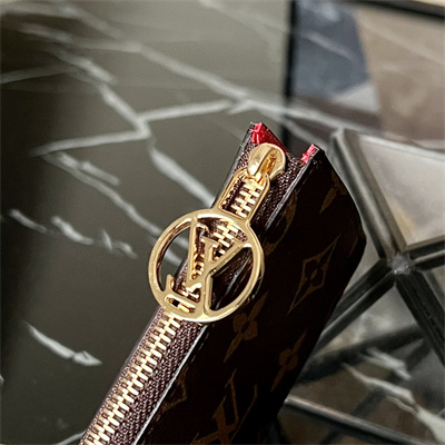 L.V Romy Card Holder Monogram Canvas Red M81882