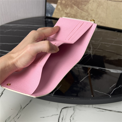 L.V Victorine Wallet Damier coated canvas Peach Pink N40750