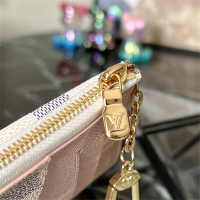 LV Card Holder Recto Verso Damier Azur Canvas Pink N60498