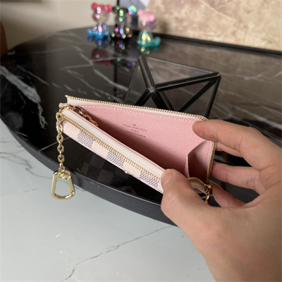 LV Card Holder Recto Verso Damier Azur Canvas Pink N60498