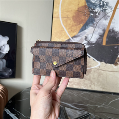 LV Card Holder Recto Verso Damier Ebene Canvas Red N60405