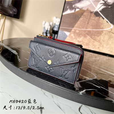 LV Card Holder Recto Verso Monogram Empreinte Navy M69420