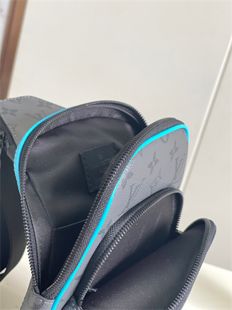 L.V Avenue Slingbag PM Monogram Eclipse Reverse coated canvas Turquoise M11703