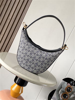 Loewe Luna bag in Anagram jacquard and classic calfskin