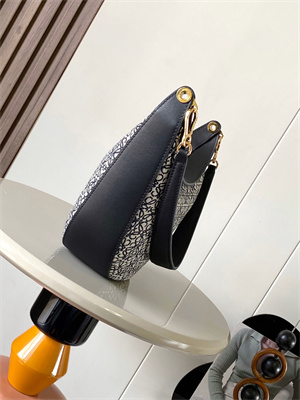 Loewe Luna bag in Anagram jacquard and classic calfskin