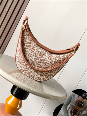 Loewe Luna bag in Anagram jacquard and classic calfskin