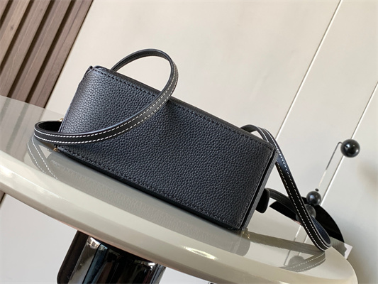 Loewe Mini Puzzle Bag In Soft Grained Calfskin Black