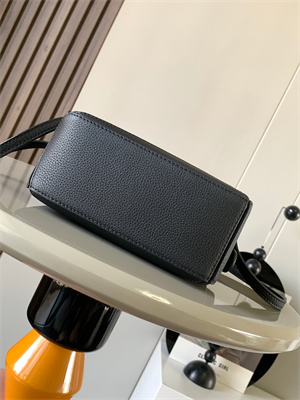 Loewe Mini Puzzle Bag In Soft Grained Calfskin Black