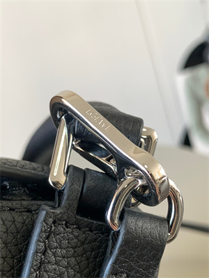 Loewe Mini Puzzle Bag In Soft Grained Calfskin Black