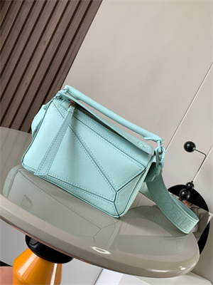 Loewe Mini Puzzle Bag In Soft Grained Calfskin With Wide Strap