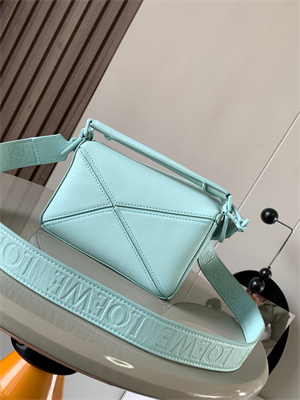 Loewe Mini Puzzle Bag In Soft Grained Calfskin With Wide Strap