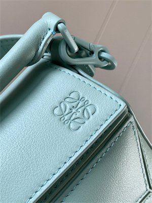 Loewe Mini Puzzle Bag In Soft Grained Calfskin With Wide Strap