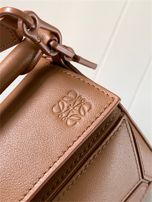 Loewe Mini Puzzle Bag In Soft Grained Calfskin With Wide Strap
