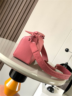 Loewe Mini Puzzle Bag In Soft Grained Calfskin With Wide Strap