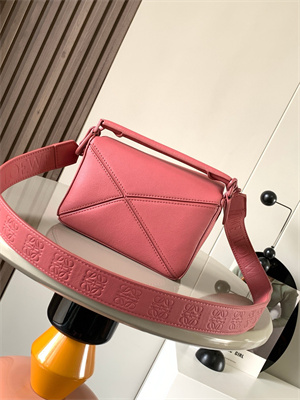 Loewe Mini Puzzle Bag In Soft Grained Calfskin With Wide Strap