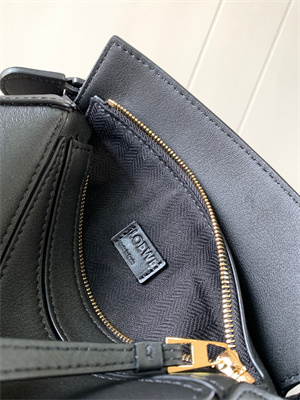 Loewe Mini Puzzle Bag In Soft Grained Calfskin With Wide Strap