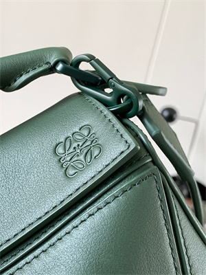 Loewe Mini Puzzle Bag In Soft Grained Calfskin With Wide Strap