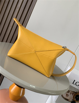 Loewe Puzzle Fold Wash Bag In Shiny Calfskin